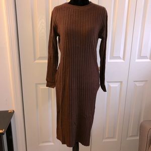 NWOT Goodnight Macaroon brown sweater dress
